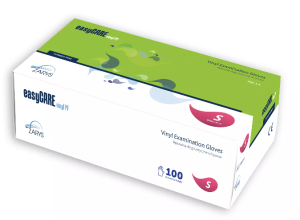 Rękawice easyCARE winylowe, bezpudrowe, rozmiar S - 100 szt.