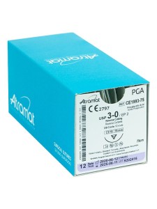 NICI Nylon 3/0 dl.75cm igła 19 3/8 12szt.