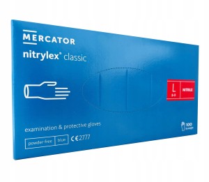 NITRYLEX basic RĘKAWICE nitrylowe ciemno niebieskie L 100szt.