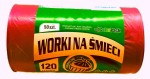 WORKI NA ŚMIECI LD CZERWONE 120L 25 NA ROLCE