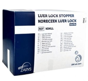 Koreczek koreczki Luer Lock biały sterylny – 250 szt.
