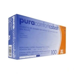 RĘKAWICZKI NITRYLOWE NIEBIESKIE PURA COMFORT BLUE AMPRI 100szt XL