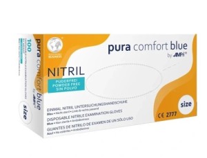 RĘKAWICZKI NITRYLOWE NIEBIESKIE PURA COMFORT BLUE AMPRI 100szt XS