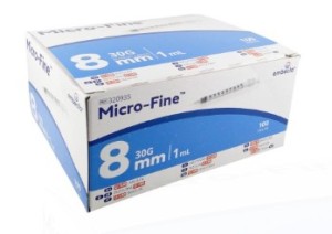 STRZYKAWKA INSULINOWA BD 0,3X8mm U-40 100szt.