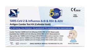 DeepBlue COMBO 5w1 – test antygenowy COVID-19, Grypa A+B, RSV, Adenowirus – 1 szt.